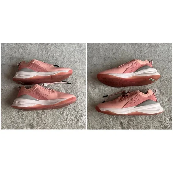 Clove Classic Nursing Clarino Vegan Leather Elastic Cushion Sneaker Shoe Pink Up - Picture 5 of 17